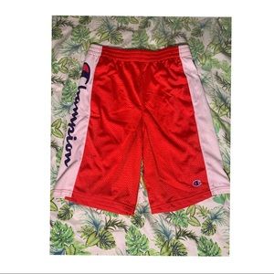 (Unisex) Red champion basketball shorts